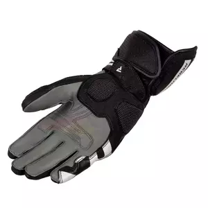 Rebelhorn Fighter guantes de moto de cuero blanco y negro M-3