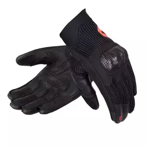 Rebelhorn GAP III gants de moto en cuir noir/rouge fluo S-1
