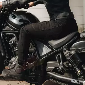 Rebelhorn Ash Lady pantalón vaquero negro de moto W42L30-6