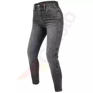 Spodnie motocyklowe jeans damskie Rebelhorn Classic III Lady skinny fit sprane szare W28L30-1