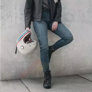 Jeans moto donna Rebelhorn Classic III Lady slim fit grigio lavato W34L32-3