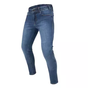 Rebelhorn Classic III pantaloni skinny da moto in jeans lavati blu W32L30-1