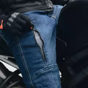 Spodnie motocyklowe jeans Rebelhorn Hawk III regular fit sprane niebieskie W30L32-5