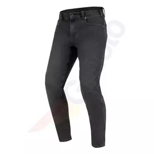 Rebelhorn Nomad - jeans da moto neri lavati con taglio affusolato W34L34-1