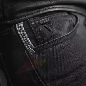 Calças de ganga Rebelhorn Nomad de corte afunilado lavadas pretas para motociclistas W36L34-5