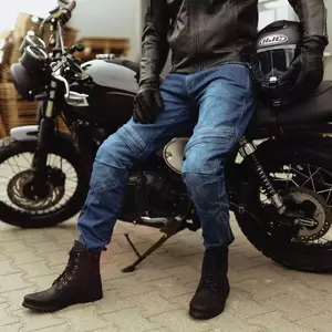 Rebelhorn Rage II Tapered fit motorbike jeans washed blue W30L32-4