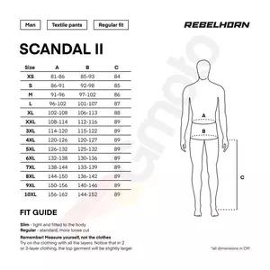 Rebelhorn Scandal II υφασμάτινο παντελόνι μοτοσικλέτας μαύρο 3XL-3