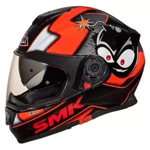 Kask motocyklowy integralny SMK Twister Cartoon czarny/czerwony/szary M -1
