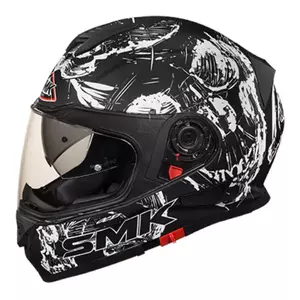 SMK Casque moto intégral Twister Skull blanc/noir/mat M-1