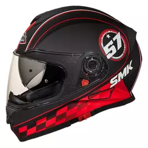 SMK Twister Blade integrālā motociklista ķivere melna/sarkana/balta matēta M-1