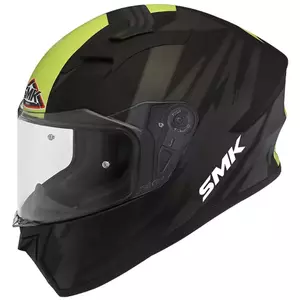 SMK Stellar Trek motociklistička kaciga za cijelo lice crna/siva/žuta mat M-1