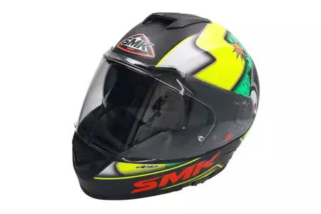 SMK Twister Cartoon casco integrale da moto nero/giallo/verde opaco M - SMK0104/17/MA241C/M