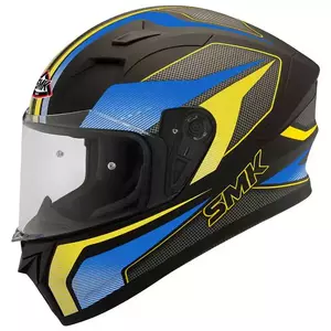 Kask motocyklowy integralny SMK Stellar Dynamo czarny/niebieski/żółty mat M -1