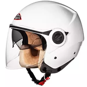 SMK Cooper casco moto aperto bianco S-1