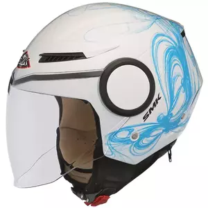 SMK Streem Fantasy casco moto aperto bianco/blu XL-1