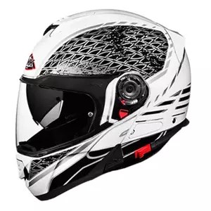 SMK Glide Sign bianco/nero/grigio 2XL casco moto a mascella - SMK0100/17/GL126/2XL