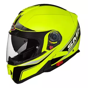 SMK Glide Flash Vision nero/giallo fluo M casco moto jaw - SMK0100/17/HV420/M