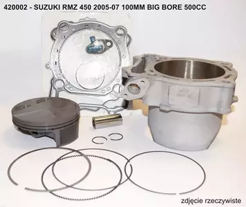 Cilindro Completo Vertex Suzuki RMZ 450 05-07 Grande Furo 100mm 500ccm - 420002