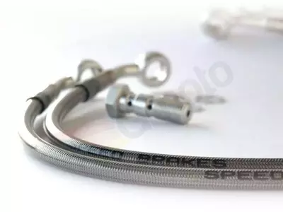 Tecnium Stahlflex-Bremsleitung vorne (3 Stück) Ducati Pantha 600 silber