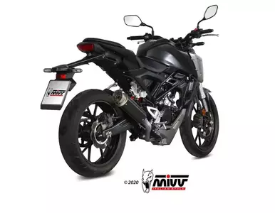 MIVV GP Pro Honda CB125R 18-20 zwart roestvrij staal compleet uitlaatsysteem - H.074.LXBP
