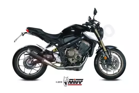 Komplette Auspuffanlage MIVV GP Pro Honda CBR 650R 19- schwarzer Stahl - rostfreier Stahl - H.072.LXBP
