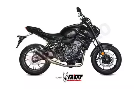 Komplette Auspuffanlage MIVV GP Pro Yamaha MT-07 21- schwarzer Stahl - rostfreier Stahl-2