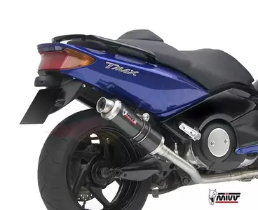 Compleet uitlaatsysteem MIVV GP Yamaha T-Max 500 01-07 carbon - roestvrij staal - 00.73.Y.018.L2S