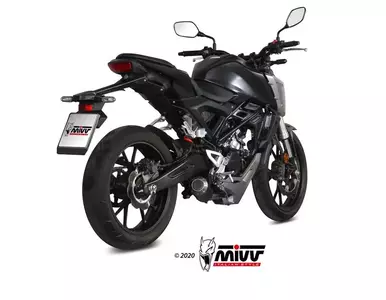 Πλήρες σύστημα εξάτμισης MIVV MK3 Honda CB125R 18-20 μαύρο ανοξείδωτο ατσάλι - H.076.SM3B