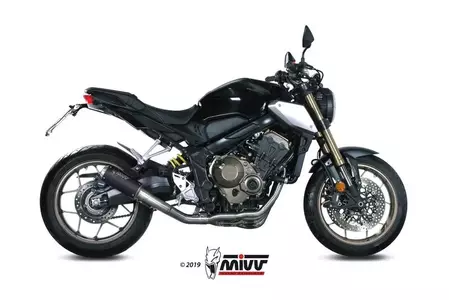 Sistema de escape completo MIVV MK3 Honda CB650R 19- aço inoxidável preto-4