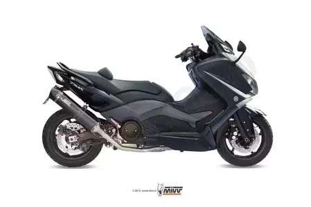 Komplett kipufogórendszer MIVV Stronger Yamaha T-Max 530 12-16 fekete acél - szén-dioxid-2