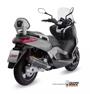 MIVV Stronger komplett kipufogórendszer Yamaha X-City 125 07-12 X-max 125 06-17 fekete acél - karbon - 00.73.Y.041.LBSC
