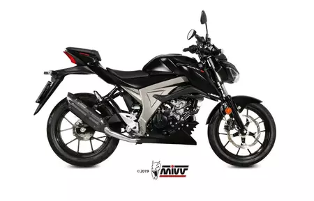 Komplette Auspuffanlage MIVV Suono Suzuki GSX-S/R 125 18- schwarzer Stahl - Carbon-5