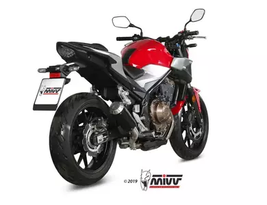 MIVV MK3 Honda CB500F 19- fekete acél rövid hangtompító - H.075.SM3B