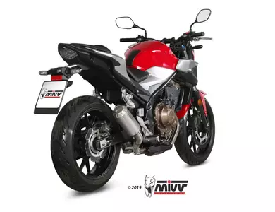 MIVV MK3 Honda CB500F 19- silenciador curto em aço inoxidável - H.075.SM3X