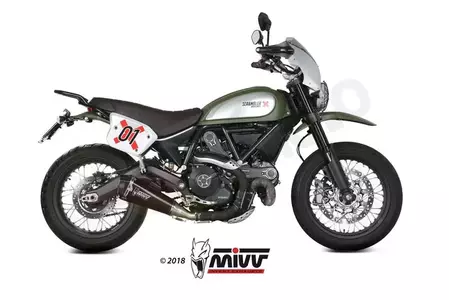 MIVV Delta Race Ducati Scrambler 800 15- Carbon - schwarzer Stahlschalldämpfer - 00.73.D.035.LDRB