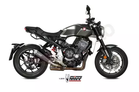 MIVV Delta Race Honda CB1000R 19- schwarzer Stahl - Carbon Schalldämpfer-2