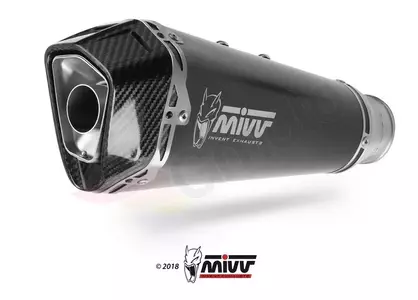 MIVV Delta Race Kawasaki Z900 17- schwarzer Stahl - Carbon Schalldämpfer - K.045.LDRB