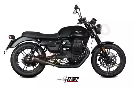 Geluiddemper MiVV Ghibli Moto Guzzi V7 III 17- zwart staal - roestvrij staal - M.012.LGB