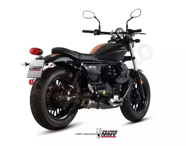 MIVV Schalldämpfer Ghibli Moto Guzzi V9 850 16-18 schwarz Stahl - Titan - M.011.SGB