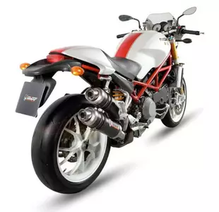 MIVV GP Double Ducati Monster 1000 01-08 carbon - toba de eșapament din oțel inoxidabil - 00.73.D.020.L2S