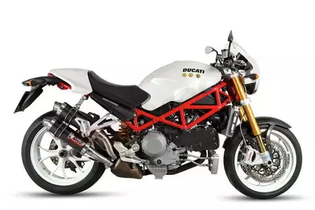 MIVV GP Double Ducati Monster 1000 01-08 hiili - äänenvaimennin ruostumatonta terästä.-2