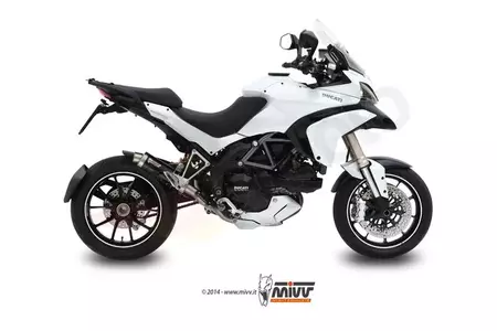 MIVV GP Pro Ducati Multistrada 1200 шумозаглушител от черна стомана - неръждаема стомана - D.027.LXB