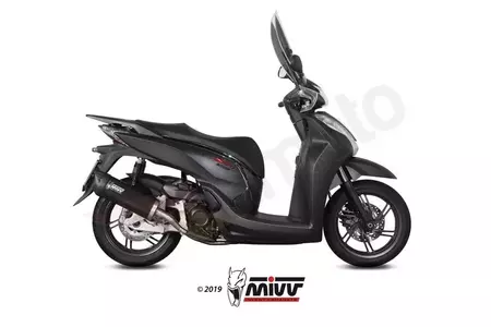 Ljuddämpare MIVV Mover Honda SH 300 ABS 15-20 svart rostfritt stål - MV.HO.0001.LV