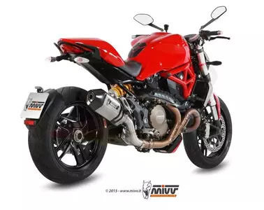MIVV Speed Edge trokšņa slāpētājs Ducati Monster 1200 15- nerūsējošais tērauds - ogleklis - D.030.LRX