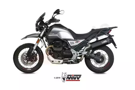 MIVV Speed Edge Moto Guzzi V85TT 19-20 marmitta acciaio nero - carbonio - M.013.LRB