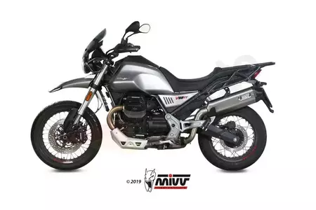 MIVV Speed Edge Moto Guzzi V85TT 19-20 nerjaveče jeklo - karbonski dušilec zvoka - M.013.LRX