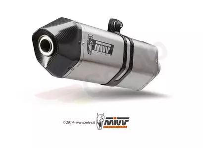 MIVV Speed Edge Suzuki DL1000 V-Strom 14-20 шумозаглушител от неръждаема стомана и карбон - S.042.LRX