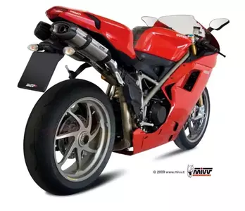 MIVV Muffler Suono Double Ducati 848 08-13 1098 07-09 1198 09-11 oțel inoxidabil - carbon - UD.021.L7