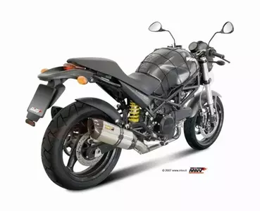 MIVV uitlaat Suono Double Ducati Monster 695 06-08 roestvrij staal - carbon - 00.73.D.019.L7