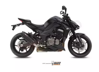 MIVV Suono Double Kawasaki Z 1000 14-20 trokšņa slāpētājs melns tērauds - ogleklis-3